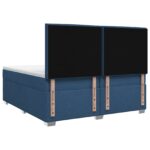 vidaXL Posteľ boxspring s matracom Modrá 200 x 200 cm Látka – Obrázok 9