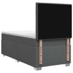 vidaXL Posteľ s boxspringom a matracom a LED Tmavosivá 90 x 190 cm – Obrázok 7