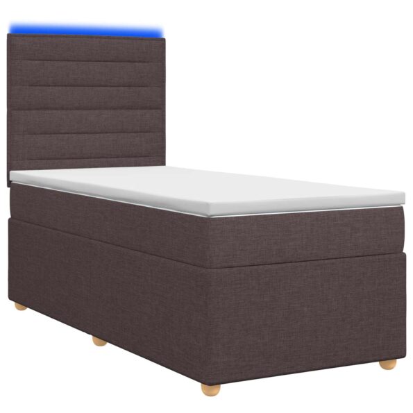 vidaXL Posteľ boxspring s matracom Tmavohnedá 80 x 200 cm Látka – Obrázok 2