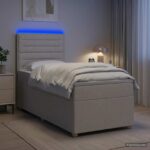vidaXL Posteľ boxspring s matracom Sivohnedá 80 x 200 cm Látka – Obrázok 4