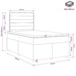 vidaXL Posteľ boxspring s matracom Sivohnedá 120 x 190 cm Látka – Obrázok 11