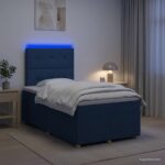 vidaXL Posteľ boxspring s matracom Modrá 120 x 190 cm Látka – Obrázok 13