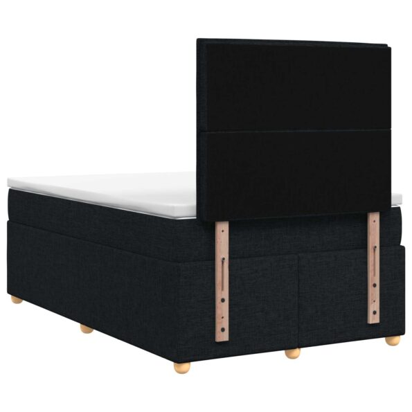 vidaXL Posteľ boxspring s matracom Čierna 120 x 200 cm Látka – Obrázok 7