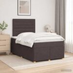 vidaXL Posteľ boxspring s matracom Tmavohnedá 120 x 200 cm Látka – Obrázok 12