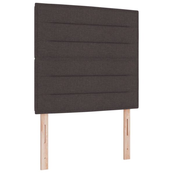 vidaXL Posteľ boxspring s matracom Tmavohnedá 120 x 200 cm Látka – Obrázok 3
