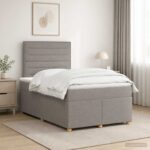 vidaXL Posteľ boxspring s matracom Sivohnedá 120 x 200 cm Látka – Obrázok 12