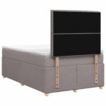 vidaXL Posteľ boxspring s matracom Sivohnedá 120 x 200 cm Látka – Obrázok 7
