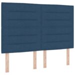 vidaXL Posteľ boxspring s matracom Modrá 140 x 200 cm Látka – Obrázok 3