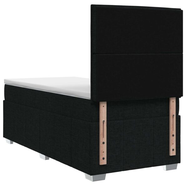 vidaXL LED boxspring posteľ s matracom Čierna 100 x 200 cm Látka – Obrázok 7
