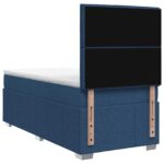 vidaXL LED boxspring posteľ s matracom Modrá 100 x 200 cm Látka – Obrázok 9