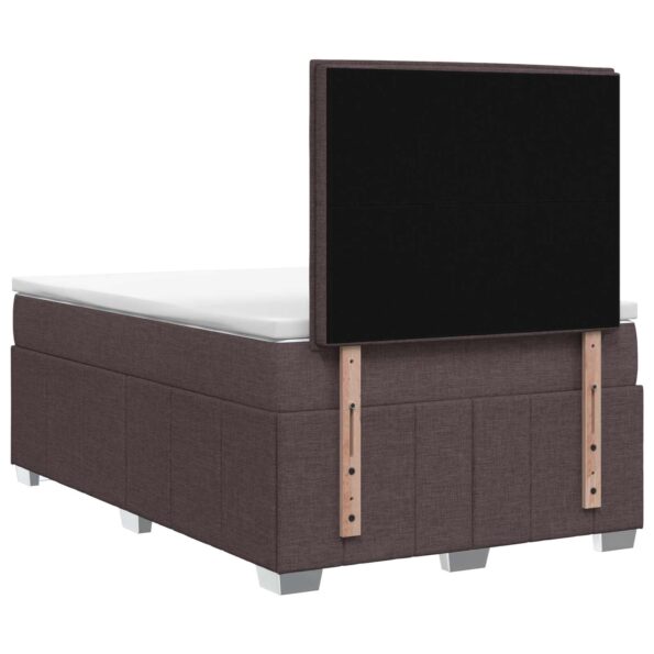 vidaXL LED boxspring posteľ s matracom Tmavohnedá 120 x 190 cm Látka – Obrázok 7