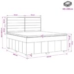 vidaXL LED boxspring posteľ s matracom Modrá 140 x 200 cm Látka – Obrázok 10