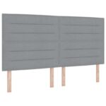 vidaXL LED boxspring posteľ s matracom Svetlosivá 180 x 200 cm Látka – Obrázok 5