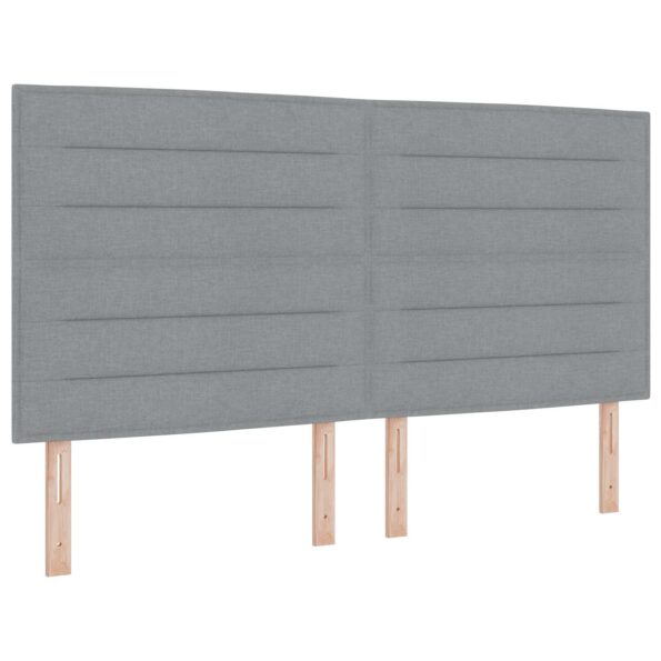 vidaXL LED boxspring posteľ s matracom Svetlosivá 180 x 200 cm Látka – Obrázok 5
