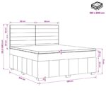 vidaXL LED boxspring posteľ s matracom Sivohnedá 180 x 200 cm Látka – Obrázok 13