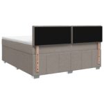 vidaXL LED boxspring posteľ s matracom Sivohnedá 180 x 200 cm Látka – Obrázok 9