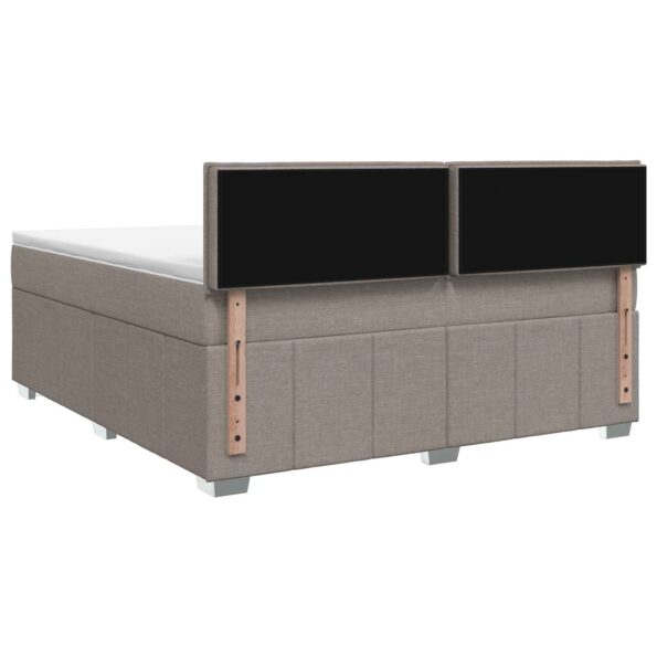 vidaXL LED boxspring posteľ s matracom Sivohnedá 180 x 200 cm Látka – Obrázok 9
