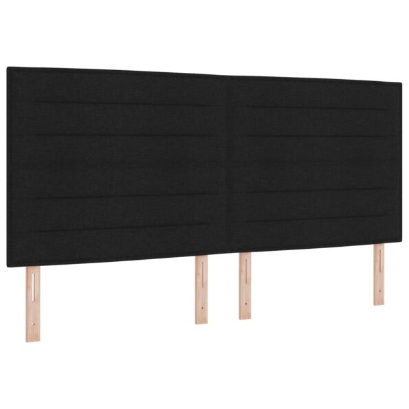 vidaXL LED boxspring posteľ s matracom Čierna 200 x 200 cm Látka – Obrázok 3
