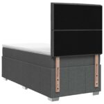vidaXL LED boxspring posteľ s matracom Tmavosivá 90 x 190 cm Látka – Obrázok 7