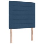vidaXL LED boxspring posteľ s matracom Modrá 100 x 200 cm Látka – Obrázok 5