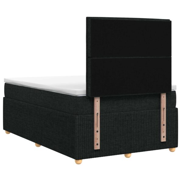 vidaXL LED boxspring posteľ s matracom Čierna 120 x 200 cm Látka – Obrázok 7