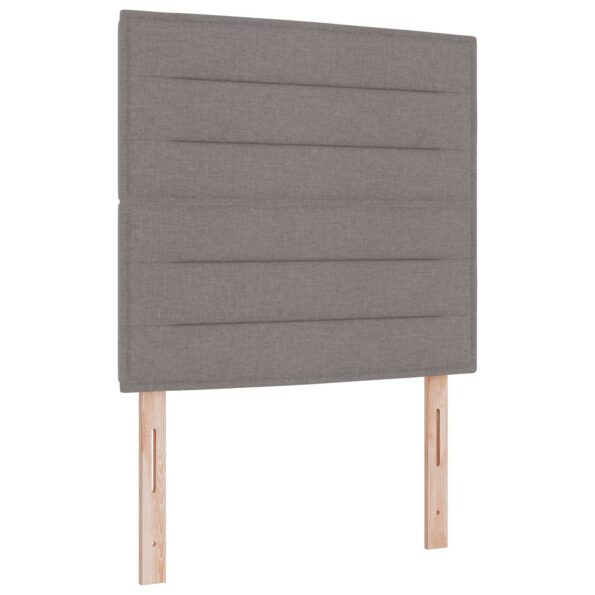 vidaXL LED boxspring posteľ s matracom Sivohnedá 120 x 200 cm Látka – Obrázok 3