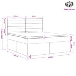 vidaXL LED boxspring posteľ s matracom Modrá 160 x 200 cm Látka – Obrázok 13