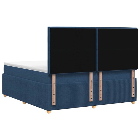 vidaXL LED boxspring posteľ s matracom Modrá 160 x 200 cm Látka – Obrázok 9