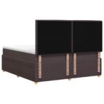 vidaXL LED boxspring posteľ s matracom Tmavohnedá 180 x 200 cm Látka – Obrázok 9