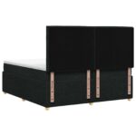 vidaXL LED boxspring posteľ s matracom Čierna 200 x 200 cm Látka – Obrázok 7