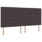 vidaXL LED boxspring posteľ s matracom Tmavohnedá 200 x 200 cm Látka – Obrázok 3