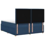 vidaXL LED boxspring posteľ s matracom Modrá 200 x 200 cm Látka – Obrázok 9