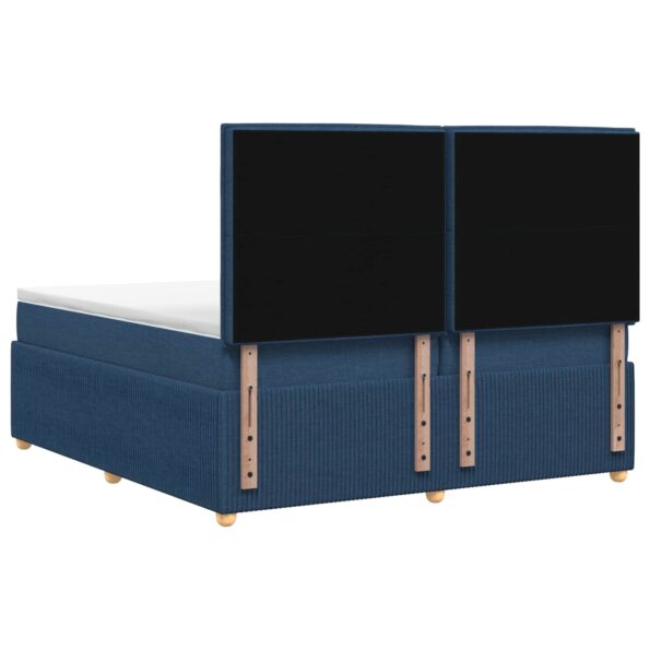 vidaXL LED boxspring posteľ s matracom Modrá 200 x 200 cm Látka – Obrázok 9