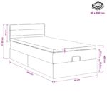 vidaXL Polohovací postel s matrací Sivohnedá 90 x 200 cm Látka – Obrázok 11