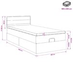 vidaXL Polohovací postel s matrací Sivohnedá 100 x 200 cm Látka – Obrázok 12