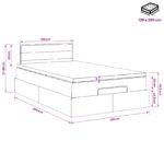 vidaXL Polohovací postel s matrací Tmavohnedá 120 x 200 cm Látka – Obrázok 12