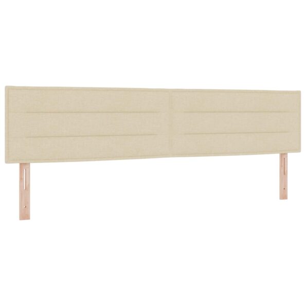 vidaXL Polohovací postel s matrací Krémová 200 x 200 cm Látka – Obrázok 3