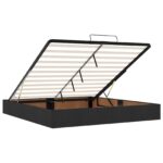 vidaXL Ottoman posteľ s matracom a LED Čierna 200 x 200 cm Látka – Obrázok 4