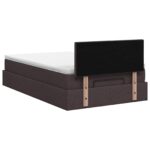 vidaXL Ottoman posteľ s matracom a LED Tmavohnedá 120 x 200 cm Látka – Obrázok 10
