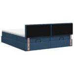 vidaXL Ottoman posteľ s matracom a LED Modrá 160 x 200 cm Látka – Obrázok 8
