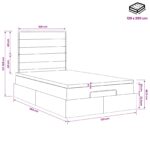 vidaXL Polohovací postel s matrací Modrá 120 x 200 cm Látka – Obrázok 12