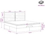 vidaXL Polohovací postel s matrací Modrá 140 x 200 cm Látka – Obrázok 11