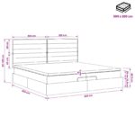 vidaXL Polohovací postel s matrací Modrá 200 x 200 cm Látka – Obrázok 12