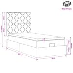 vidaXL Polohovací postel s matrací Modrá 80 x 200 cm Látka – Obrázok 11