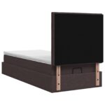 vidaXL Ottoman posteľ s matracom a LED Tmavohnedá 90 x 190 cm Látka – Obrázok 8