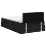 vidaXL Ottoman posteľ s matracom a LED Čierna 120 x 190 cm Látka – Obrázok 8