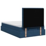 vidaXL Ottoman posteľ s matracom a LED Modrá 120 x 200 cm Látka – Obrázok 10