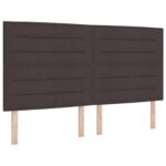 vidaXL Ottoman posteľ s matracom a LED Tmavohnedá 180 x 200 cm Látka – Obrázok 5