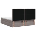 vidaXL Ottoman posteľ s matracom a LED Sivohnedá 180 x 200 cm Látka – Obrázok 10