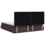 vidaXL Ottoman posteľ s matracom a LED Tmavohnedá 200 x 200 cm Látka – Obrázok 10